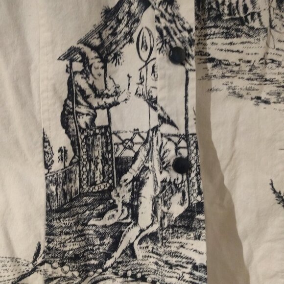 Print Linen Cotton Blouse - Picture 2 of 4